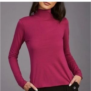 BY ANTHROPOLOGIE LONG-SLEEVE GAUZY TURTLENECK